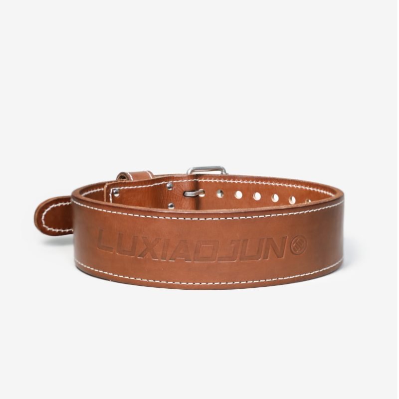 LUXIAOJUN Leather Weightlifting Belt