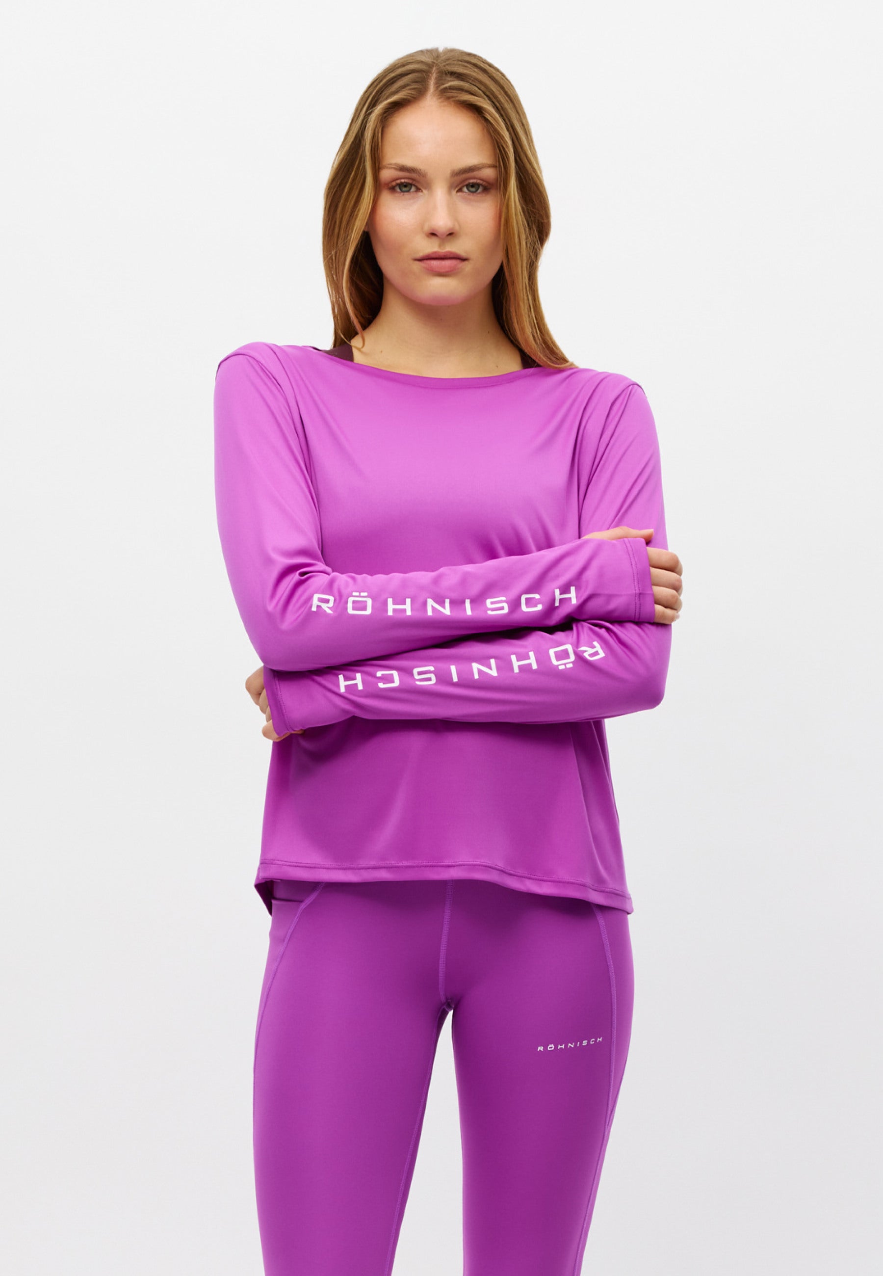 RÖHNISCH Team Logo Long Sleeve Purple Cactus Flower