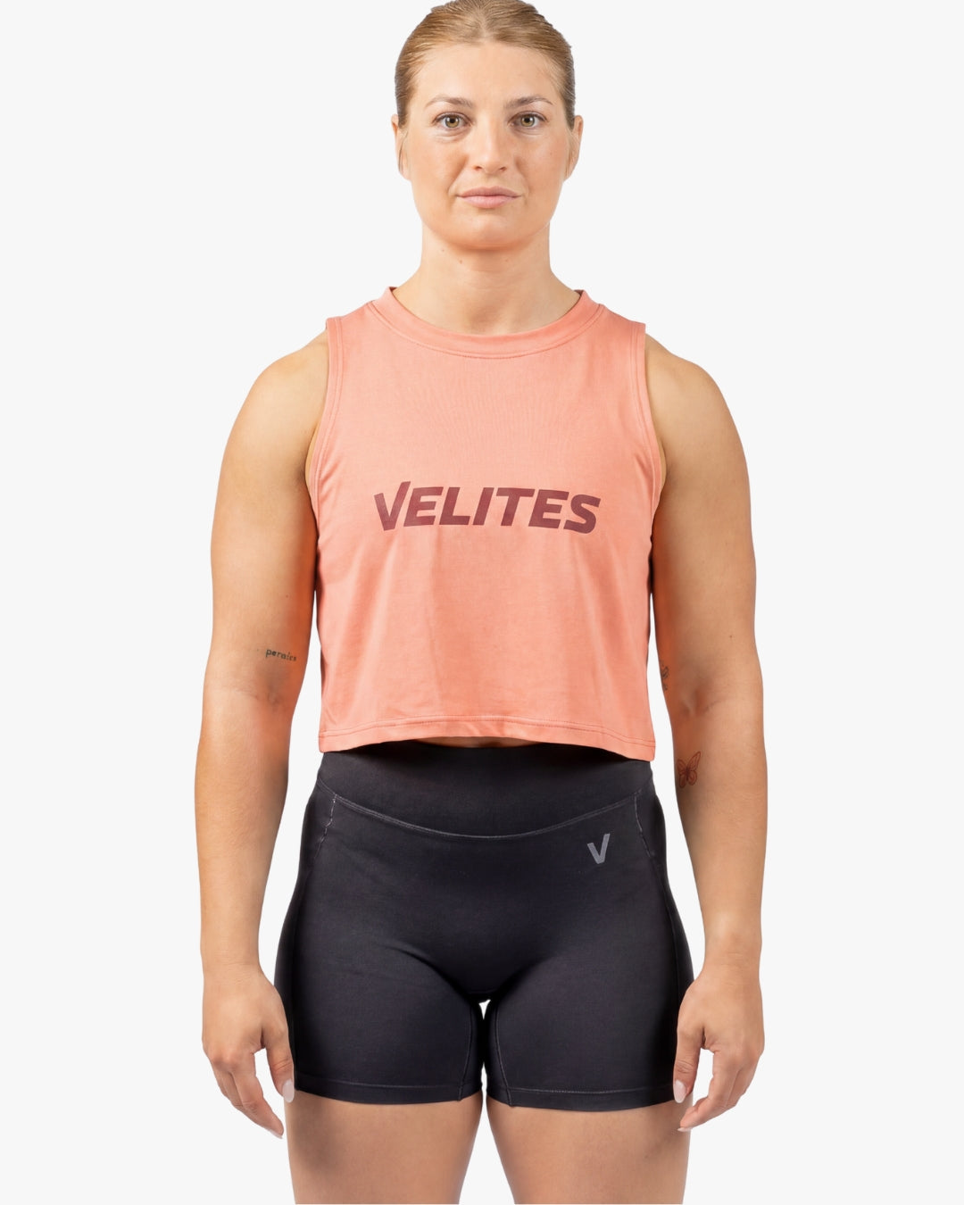 Velites Tank Crop Holo Mediterranean Peach