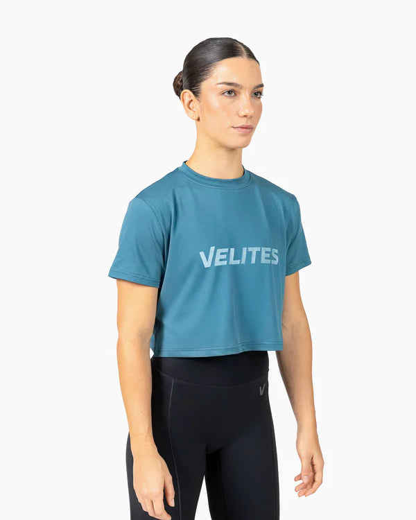 Velites Crop Holo Blå