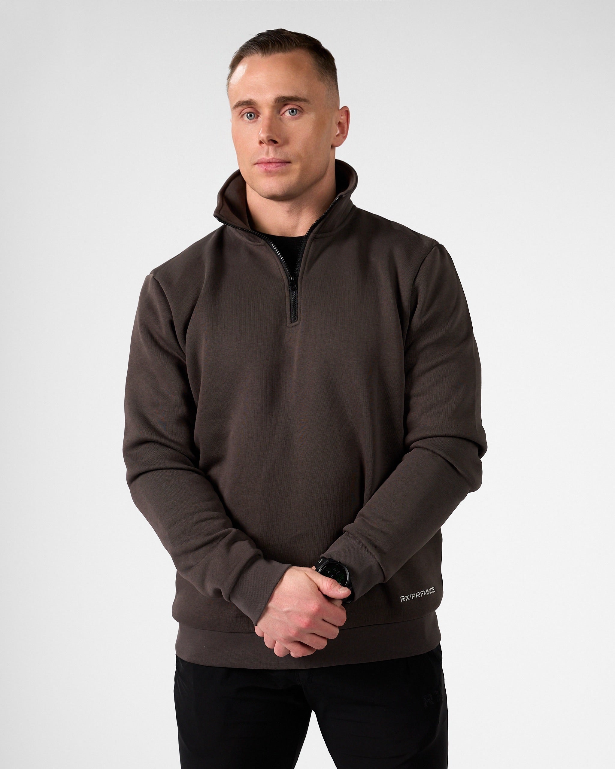 RX Performance Essential Halfzip Sweater Terra Brown