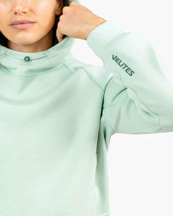 Velites Crop Hoodie Holo Mint