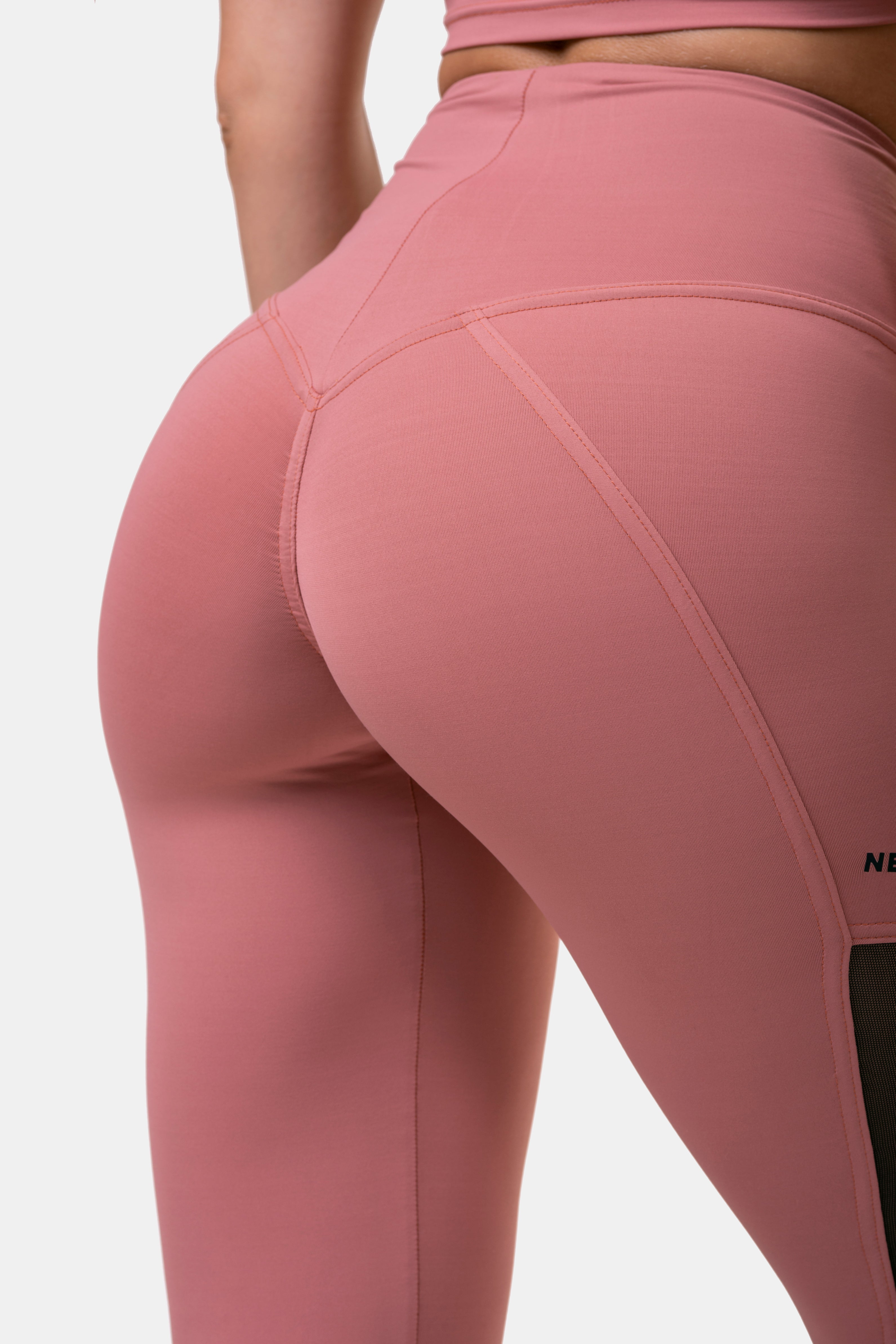 NEBBIA High Waist Mesh Tights, old rose NEBBIA