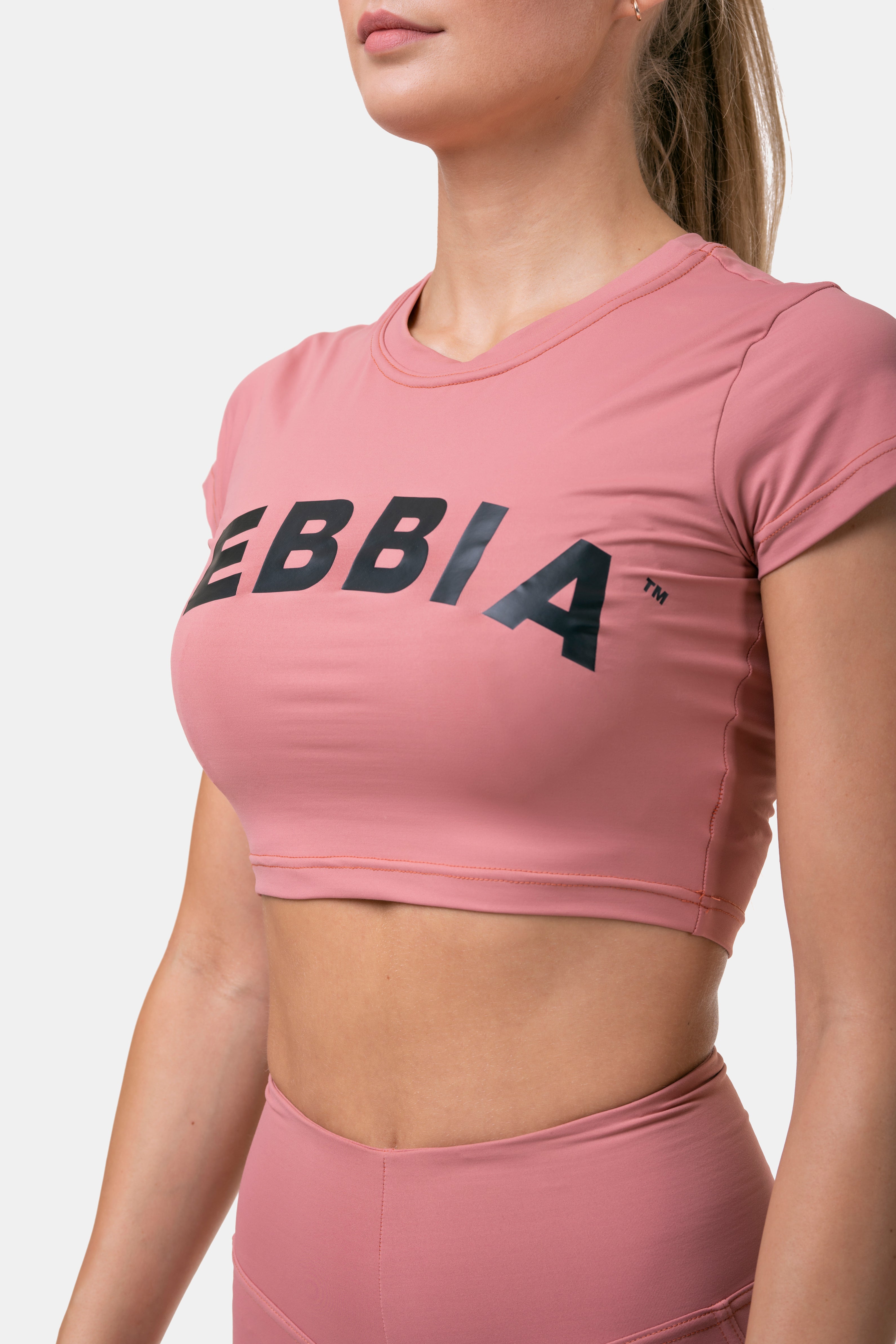 NEBBIA Sporty Crop Top, old rose NEBBIA