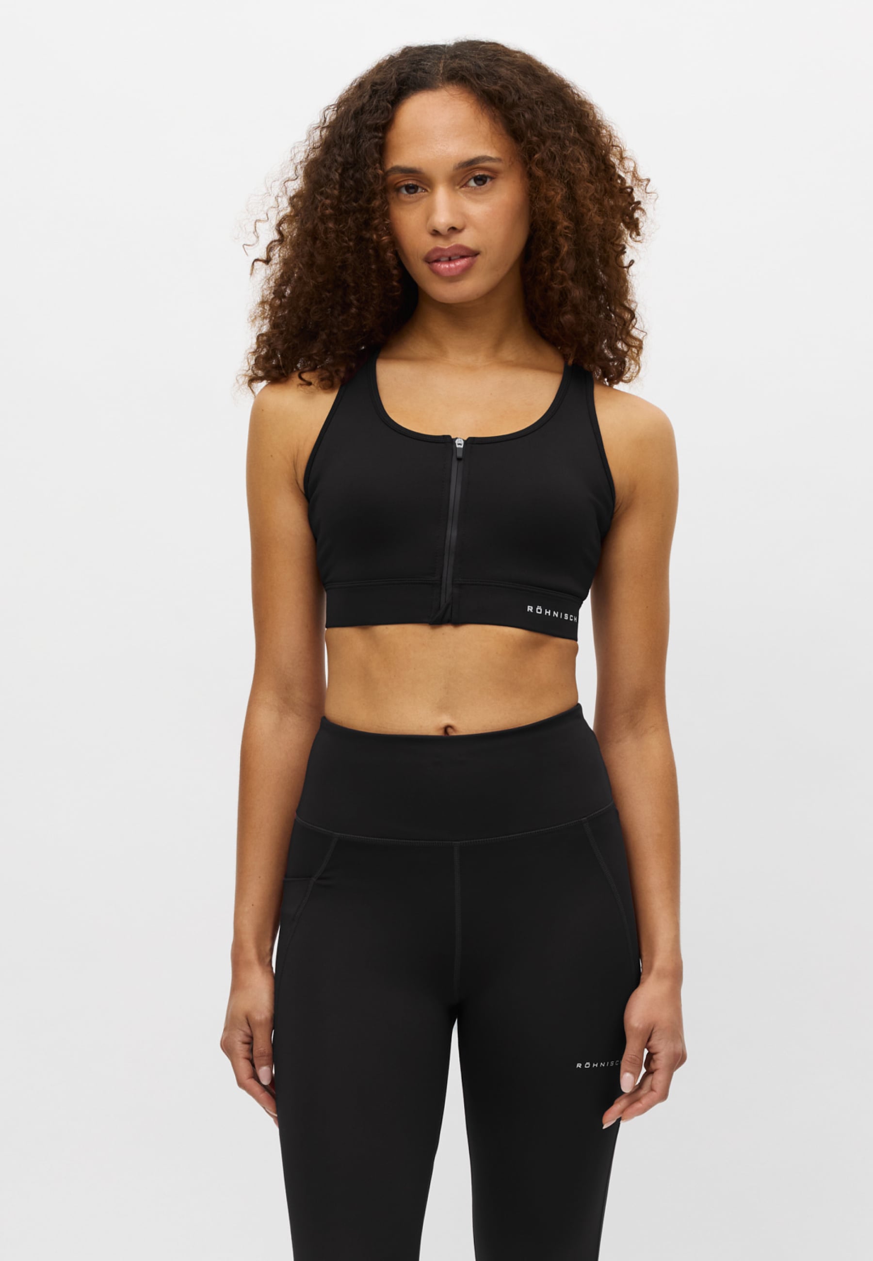 RÖHNISCH Essential Zip Sportsbra Black