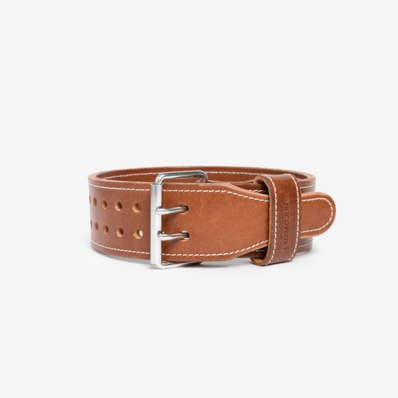 LUXIAOJUN Leather Weightlifting Belt