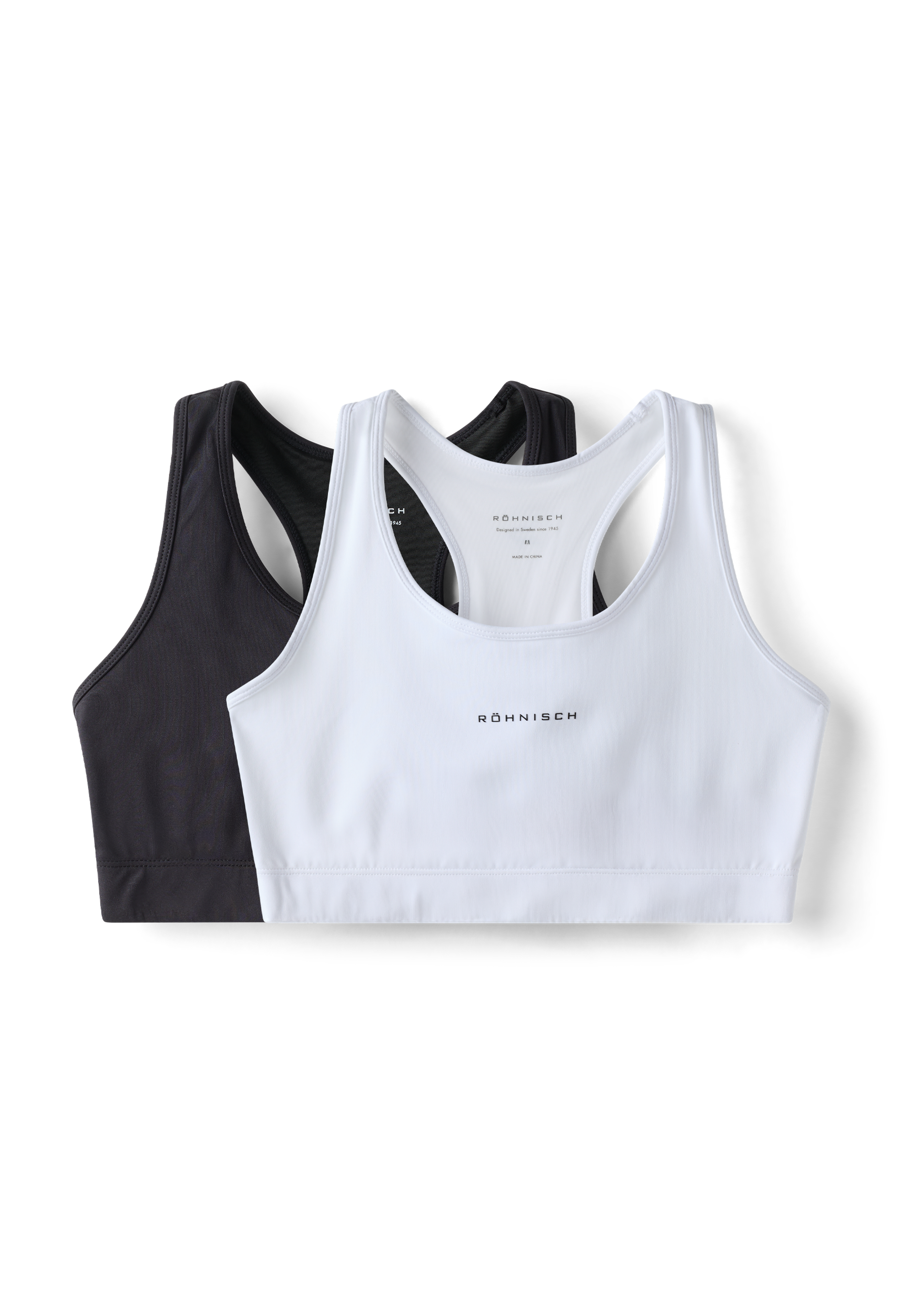 RÖHNISCH 2-pack Base Sportsbra Black/white