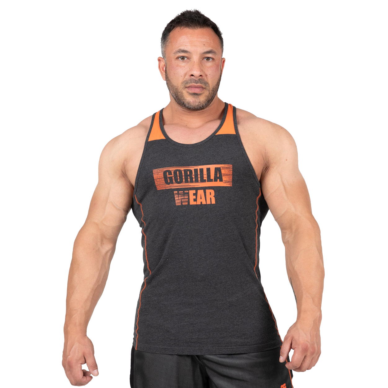 Gorilla Wear Wallace Tank Top, grey/orange Gorilla Wear