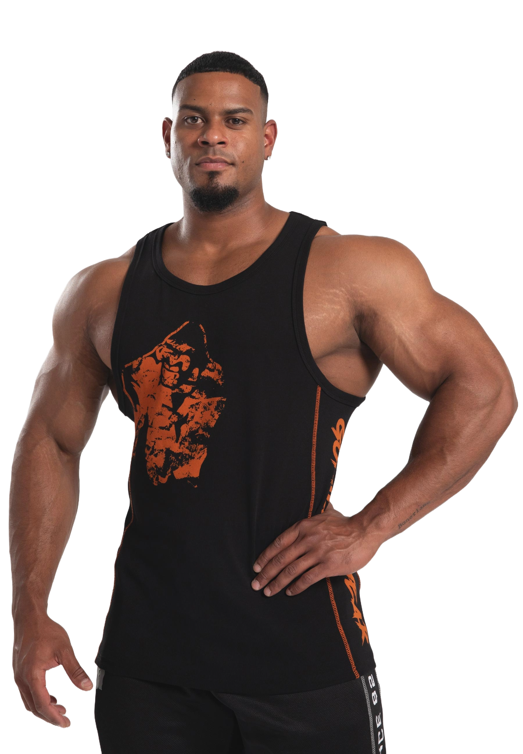 Gorilla Wear Monterey Tank Top, black/orange Gorilla Wear
