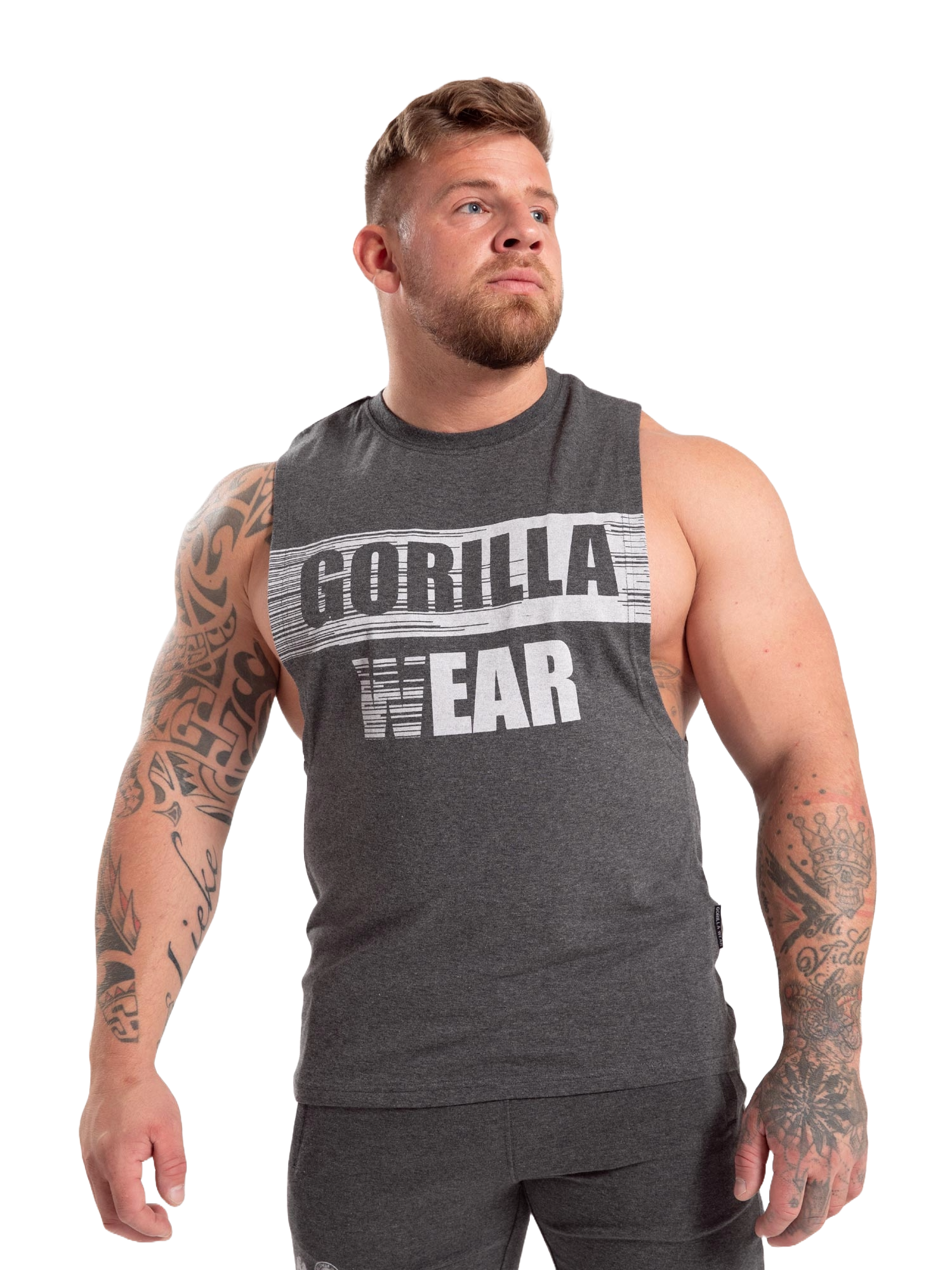 Gorilla Wear Lopez Drop Armhole Tank Top, dark grey melange Gorilla Wear