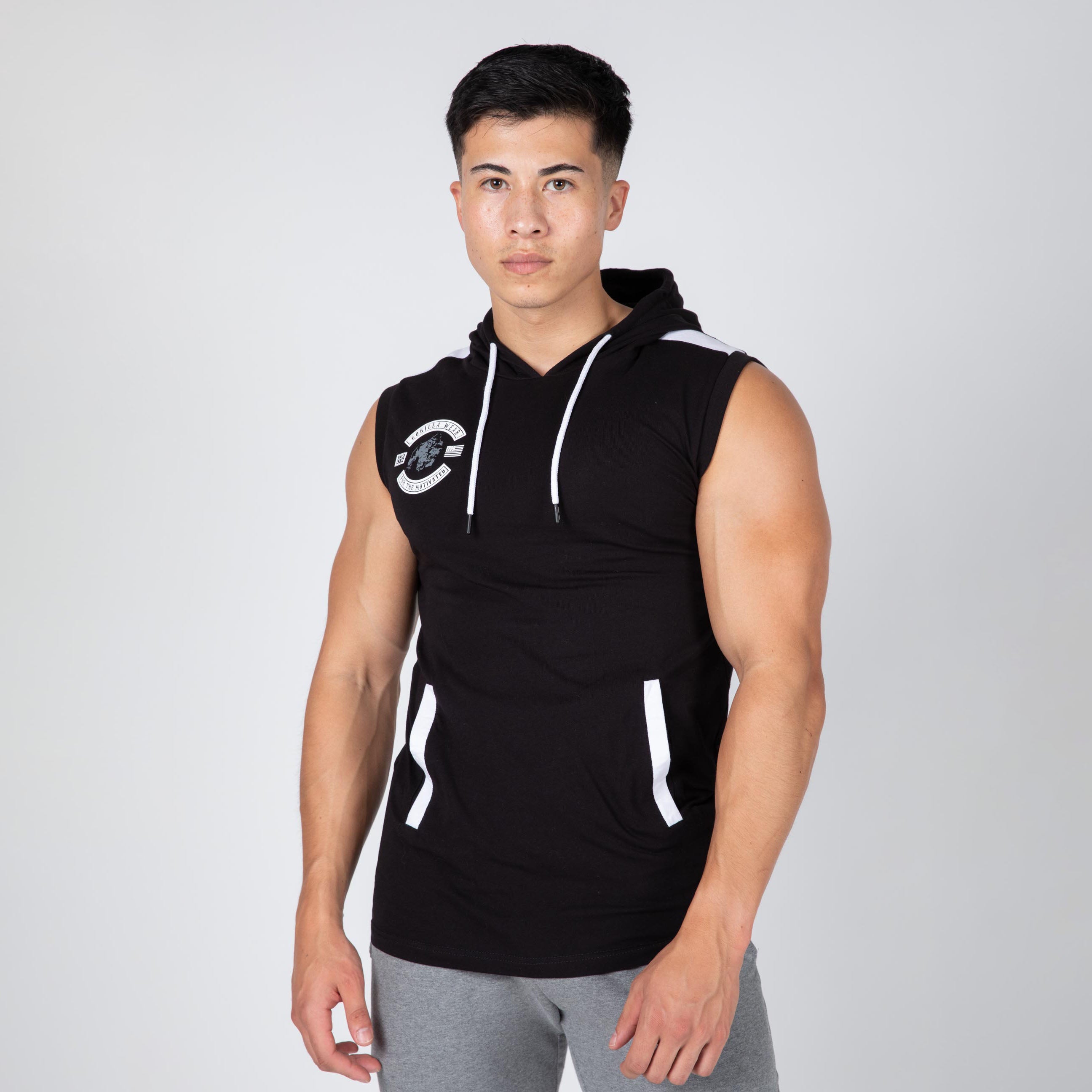 Gorilla Wear Oswego S/L Hooded T-Shirt, black