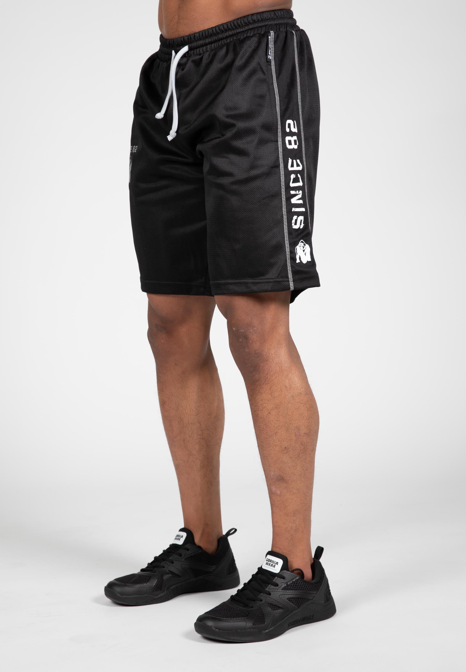 Gorilla Wear Functional Mesh Shorts, black/white Gorilla Wear