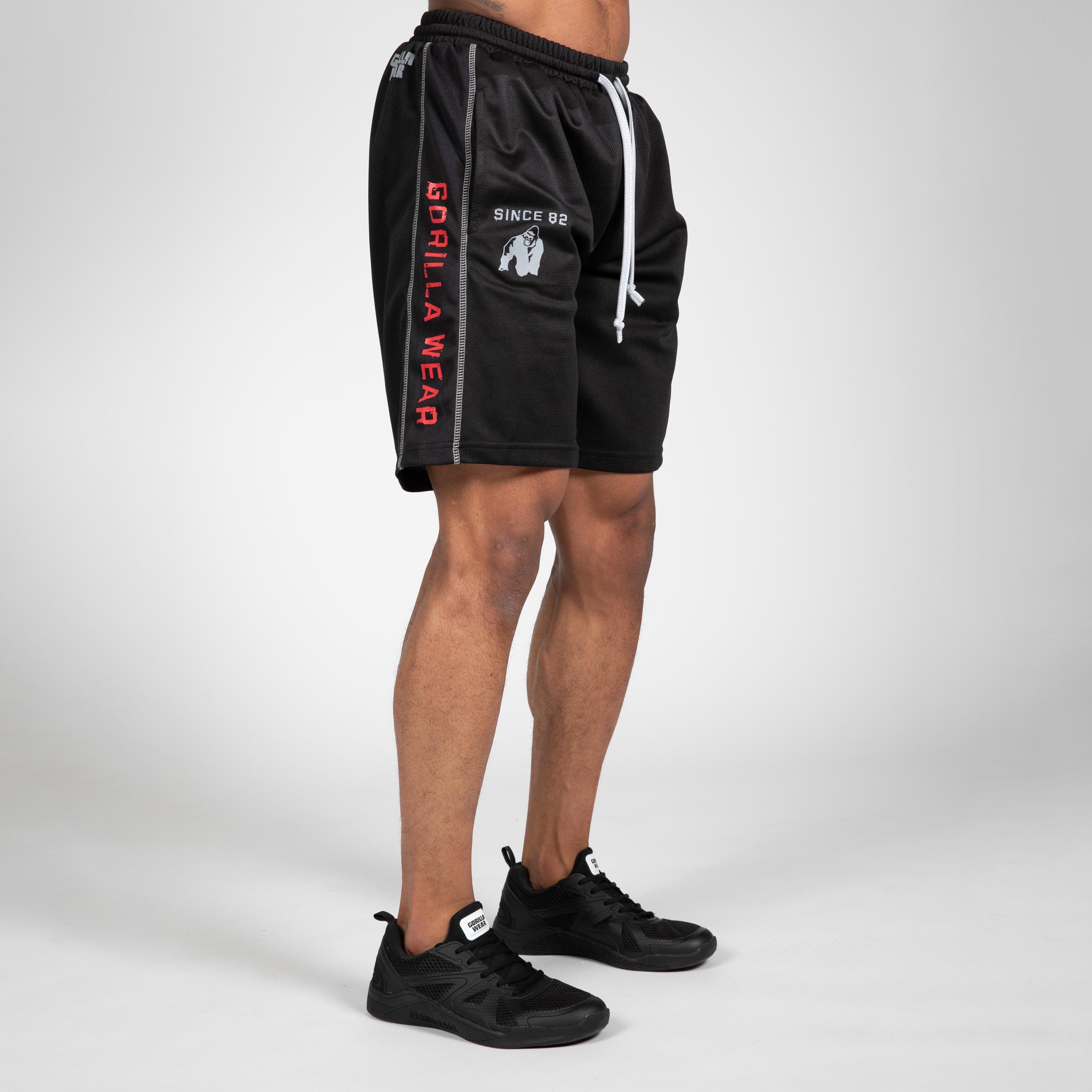Gorilla Wear Functional Mesh Shorts, black/red Gorilla Wear