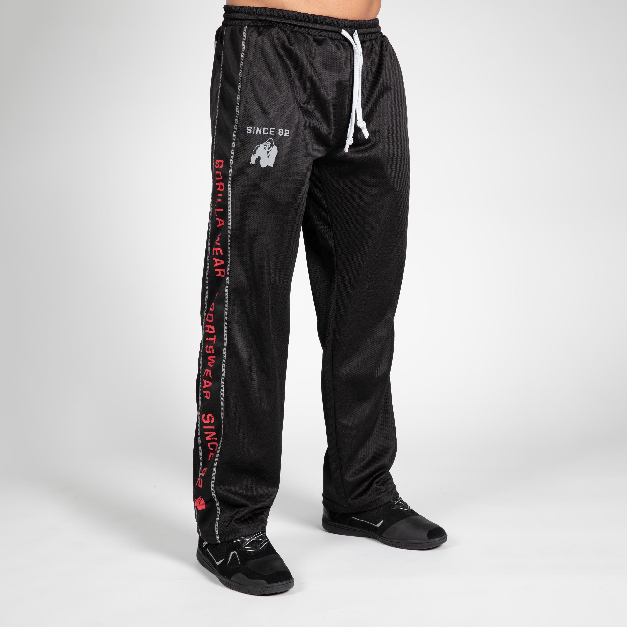 Gorilla Wear Functional Mesh Pants, black/red Gorilla Wear