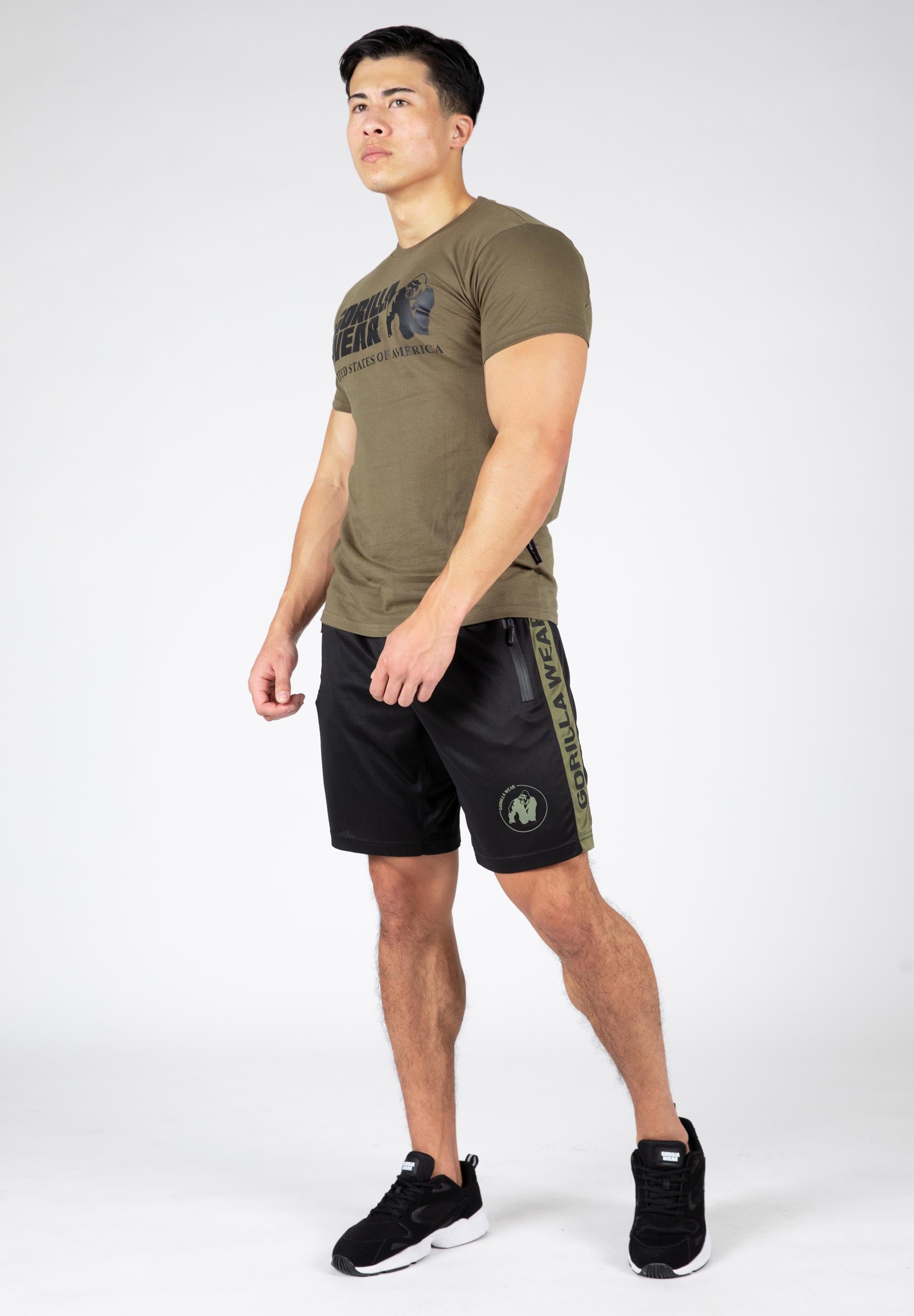 Gorilla Wear Atlanta Shorts, black/green Gorilla Wear
