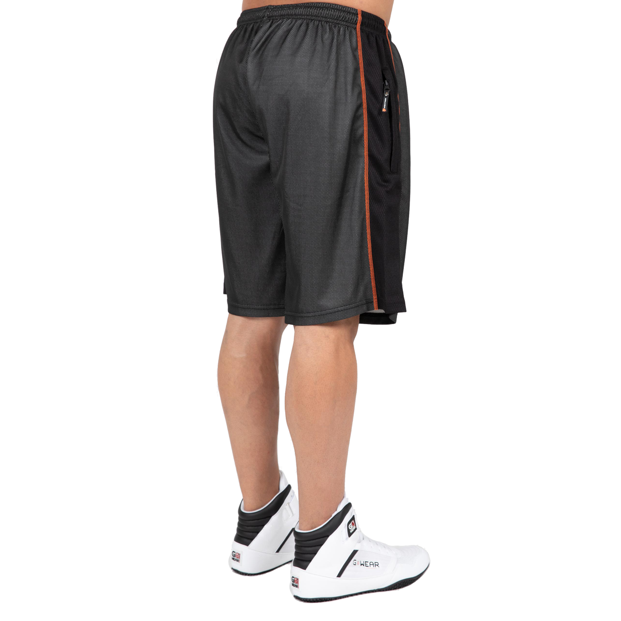 Gorilla Wear Wallace Mesh Shorts, grey/orange Gorilla Wear