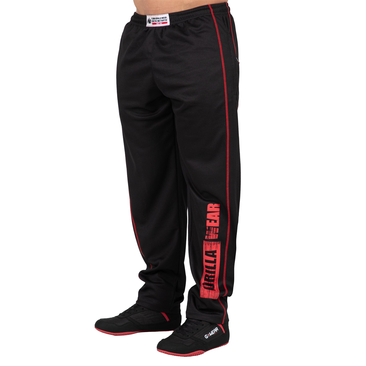 Gorilla Wear Wallace Mesh Pants, black/red Gorilla Wear