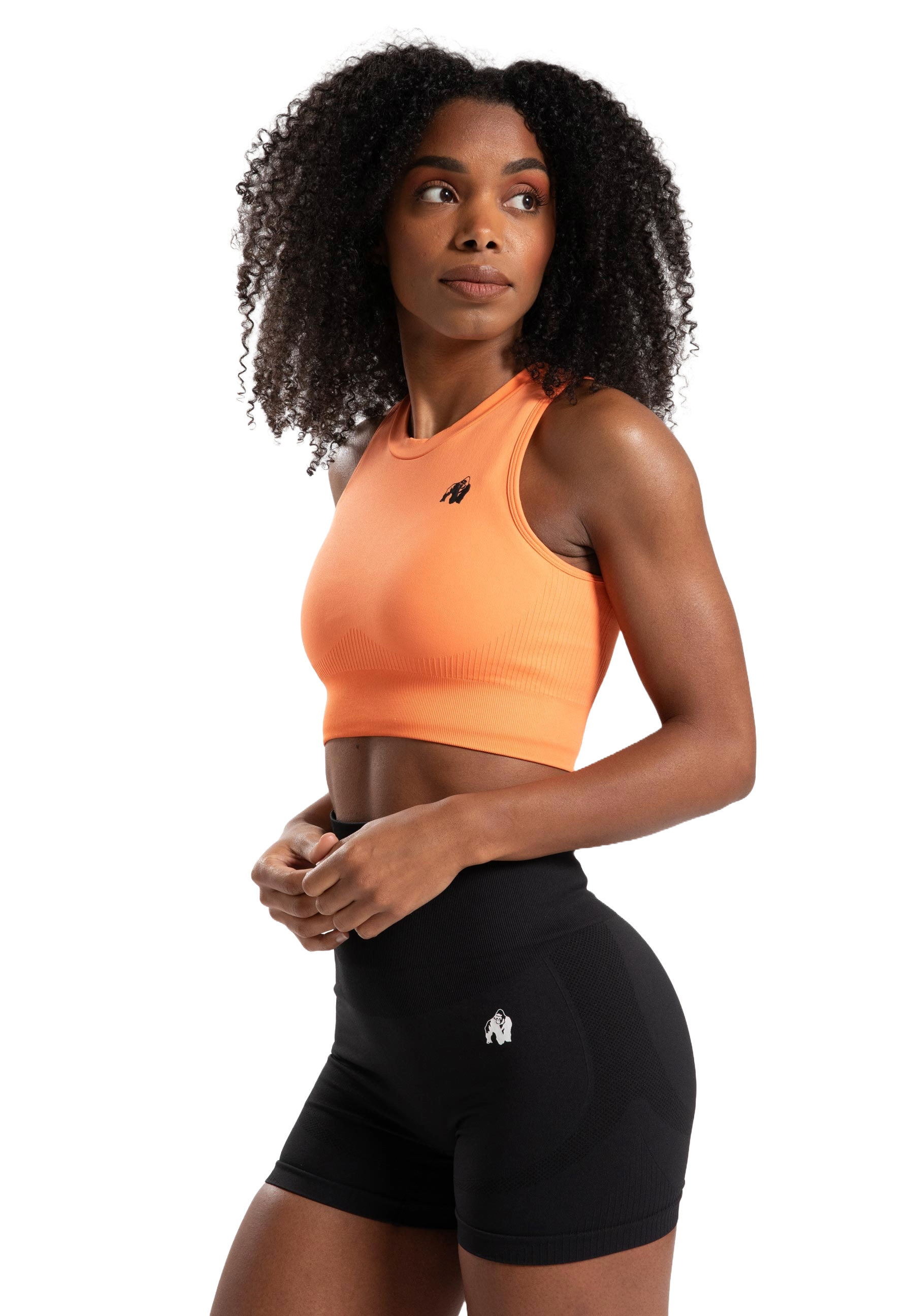Gorilla Wear Olivia Seamless Crop Top, peach Gorilla Wear