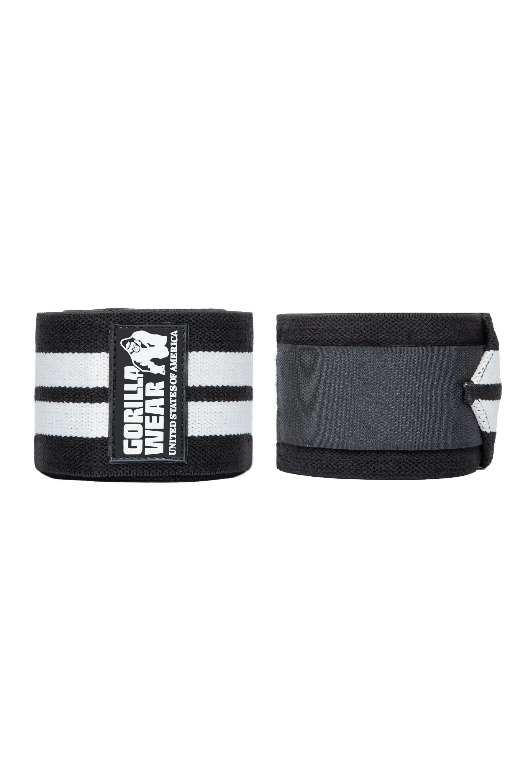 Gorilla Wear GW Knee Wraps 2,5 m, black/white Gorilla Wear