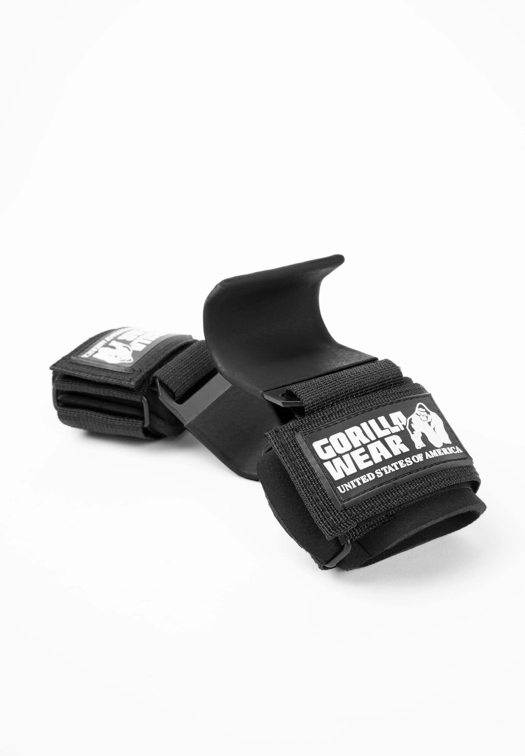 Gorilla Wear Weight Lifting Hooks, black/white Gorilla Wear