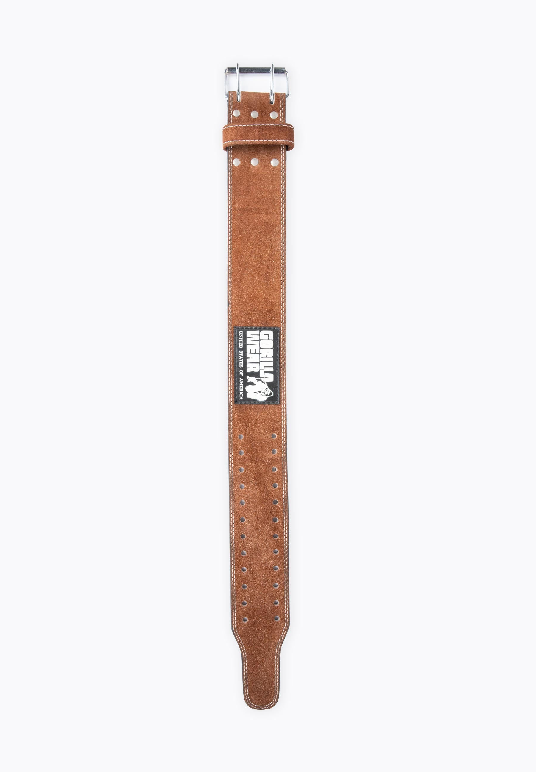 Gorilla Wear 4 Inch Powerlifting Belt, brown Gorilla Wear