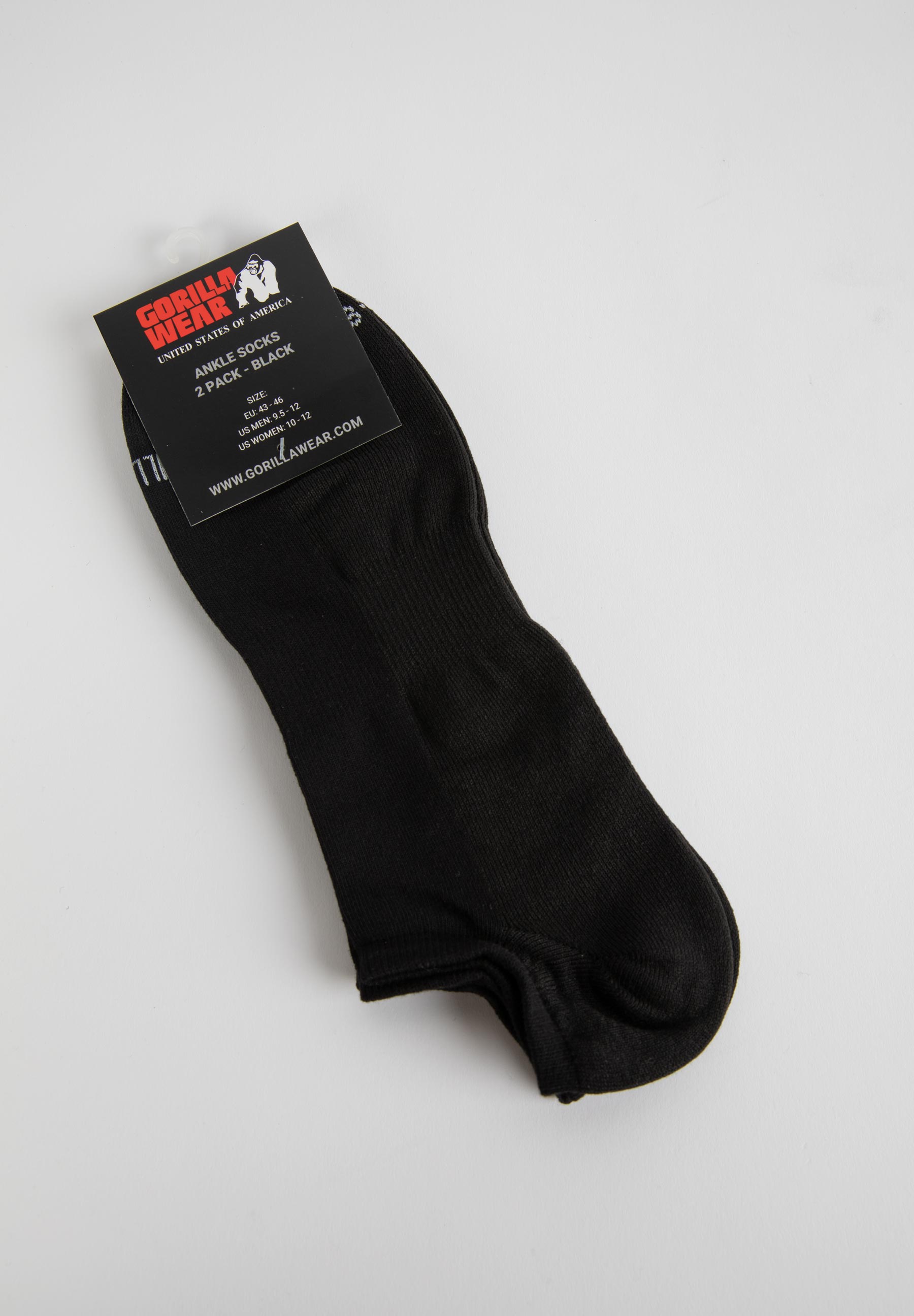 Gorilla Wear Ankle Socks 2-Pack, black Gorilla Wear