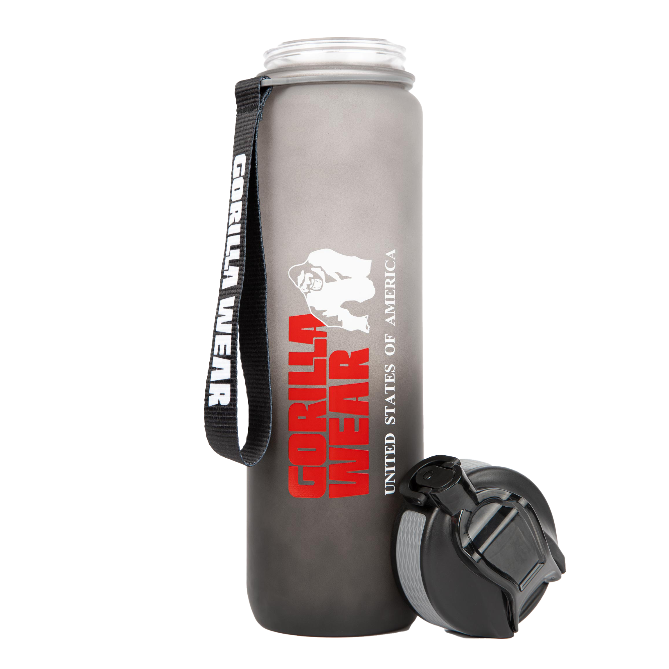 Gorilla Wear Gradient Water Bottle 1000 ml, black/grey Gorilla Wear