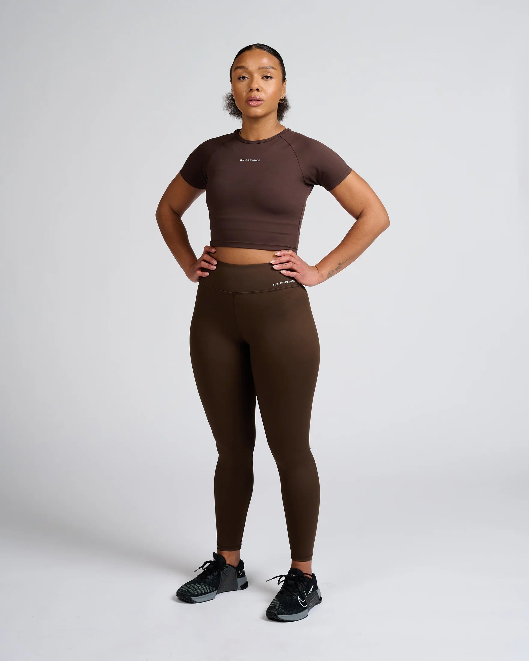 RX Performance Jackie Crop Top Brown RX Performance