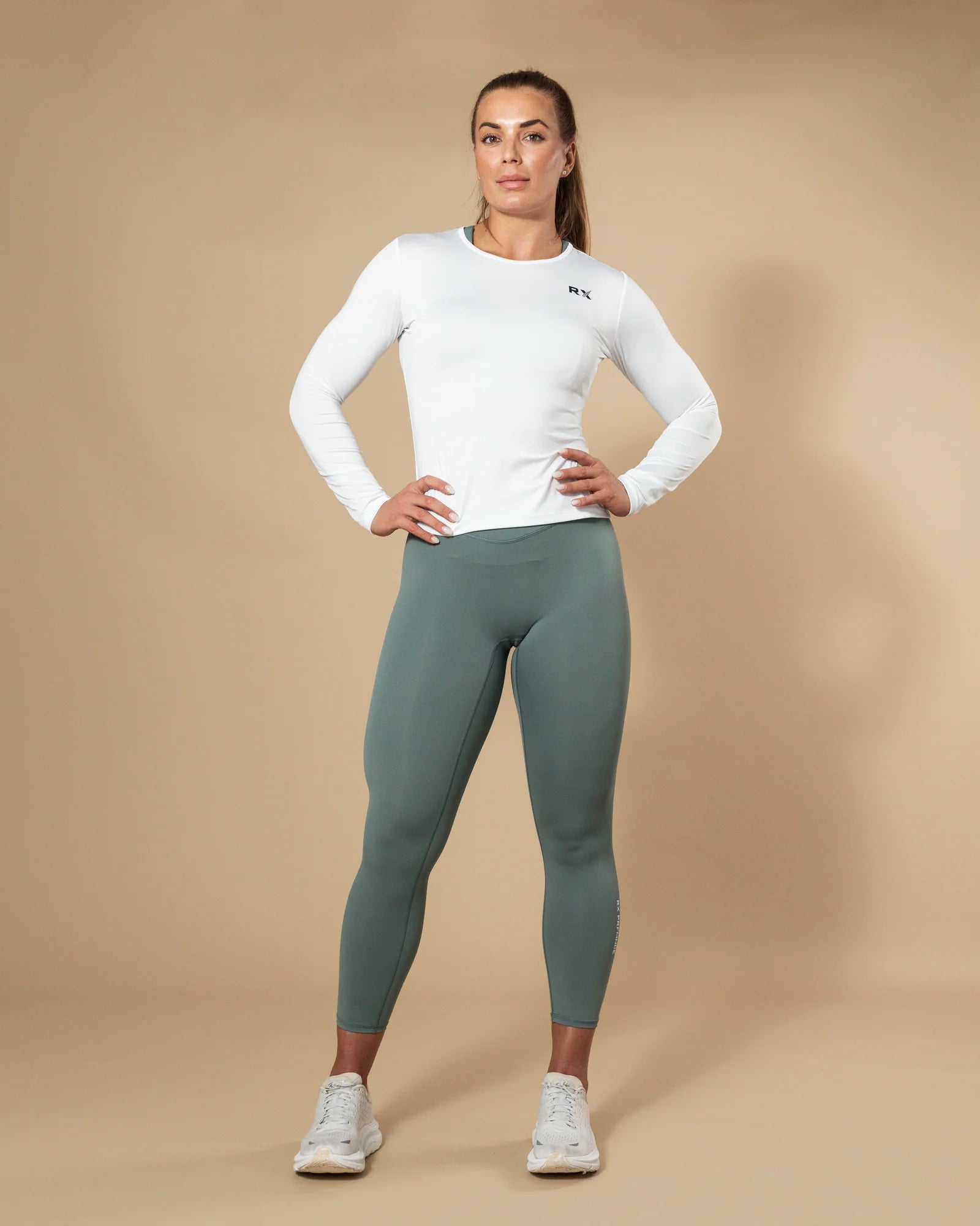 RX Performance Diane Long Sleeve Top White RX Performance