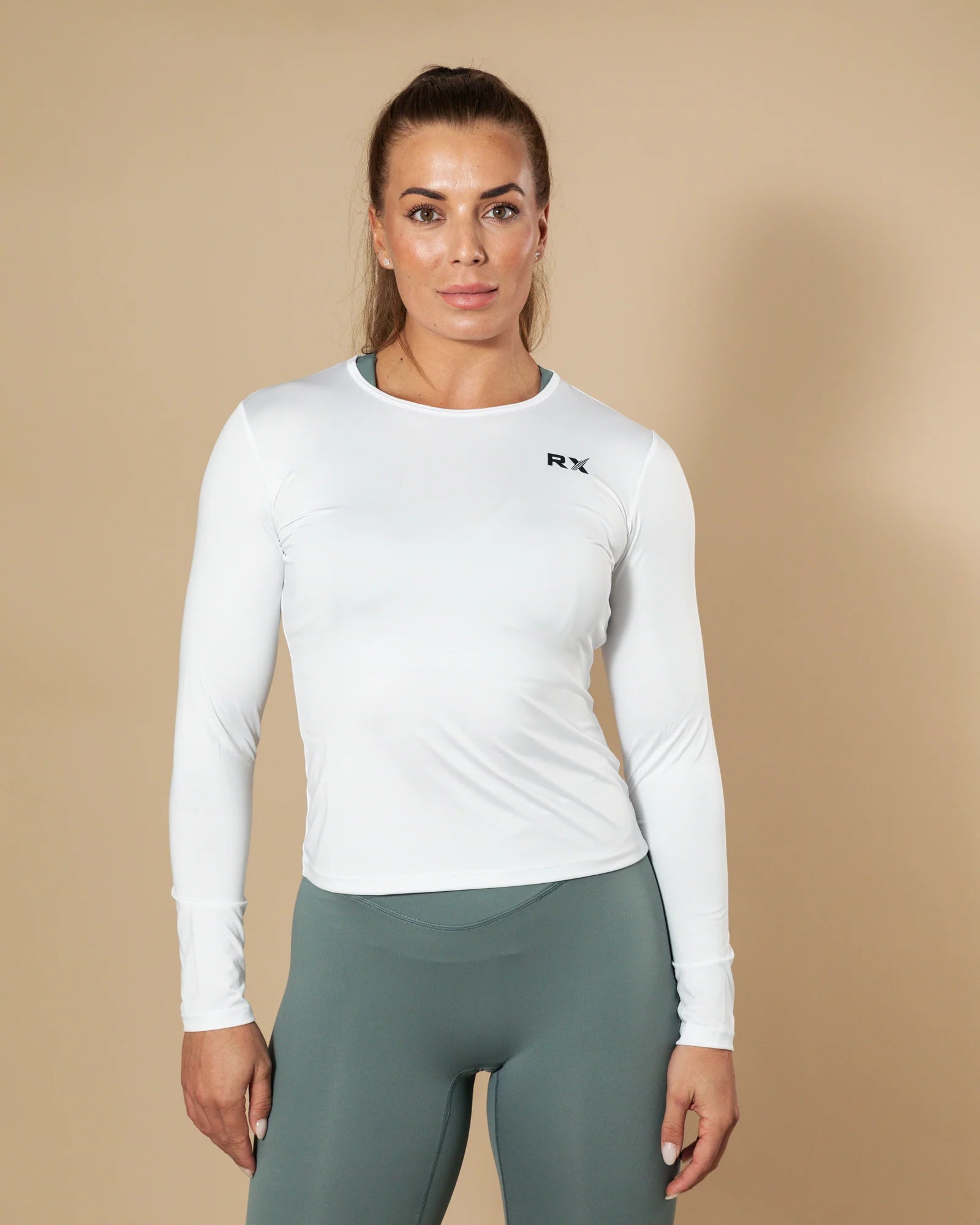 RX Performance Diane Long Sleeve Top White RX Performance