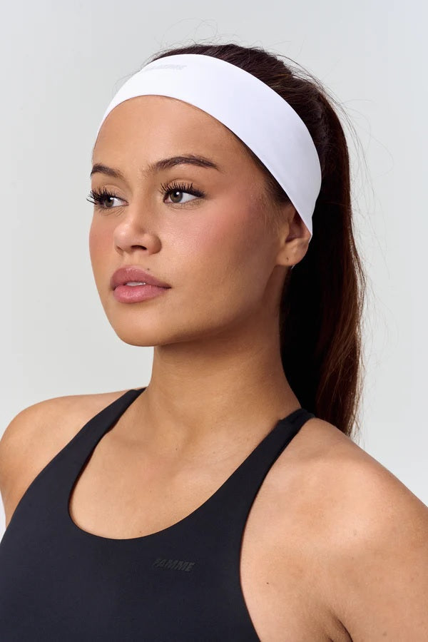 FAMME Headband – Vitt träningspannband FAMME