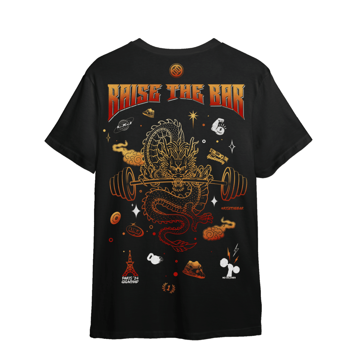 LUXIAOJUN Unisex Oversize Dragon Power Tee