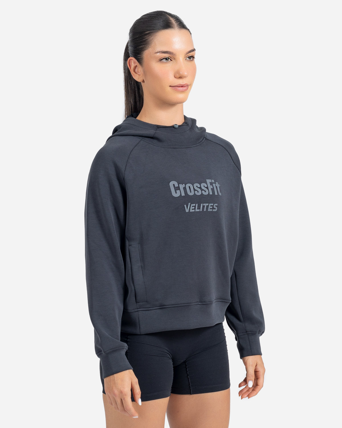 Velites CrossFit® Crop Hoodie Holo Black