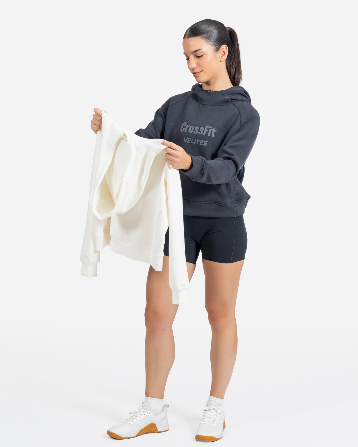 Velites CrossFit® Crop Hoodie Holo Black