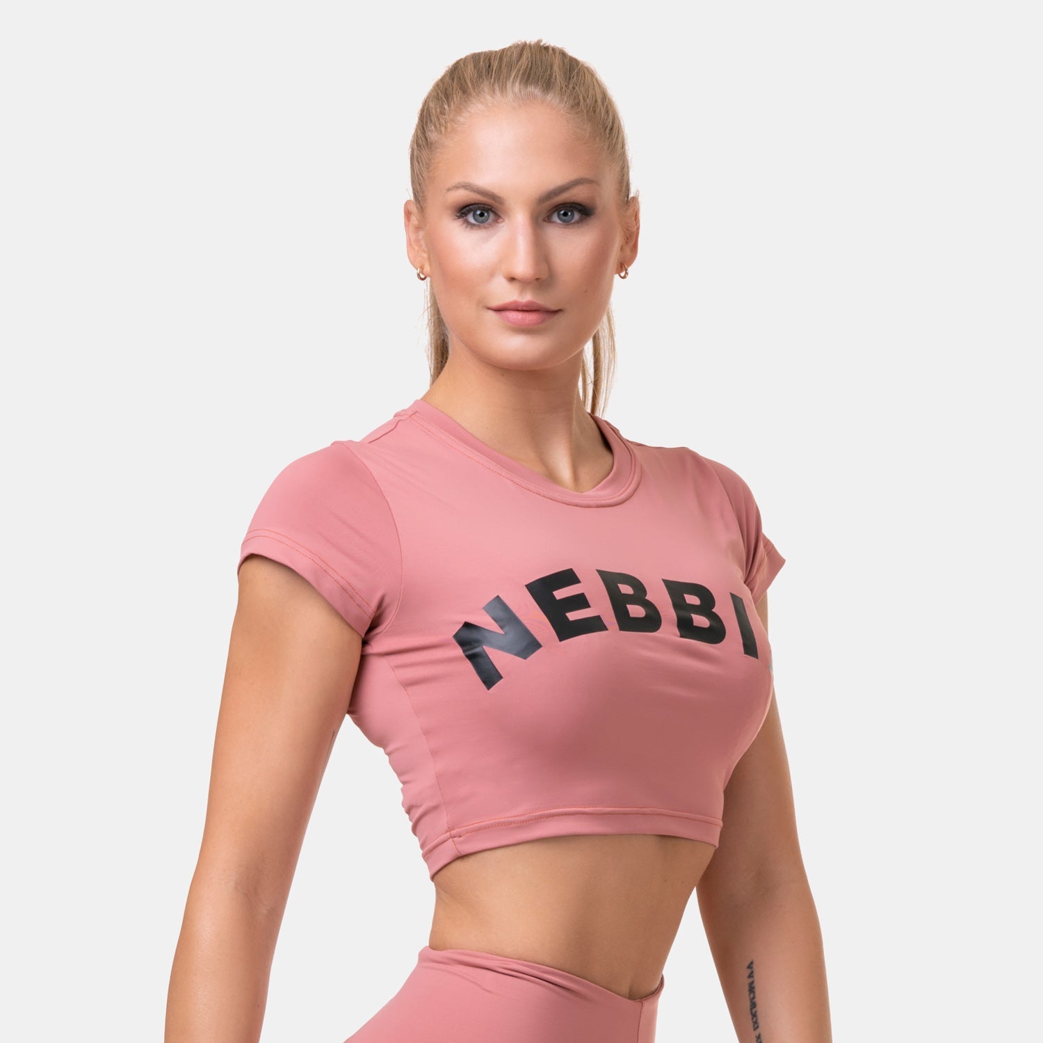 NEBBIA Sporty Crop Top, old rose NEBBIA