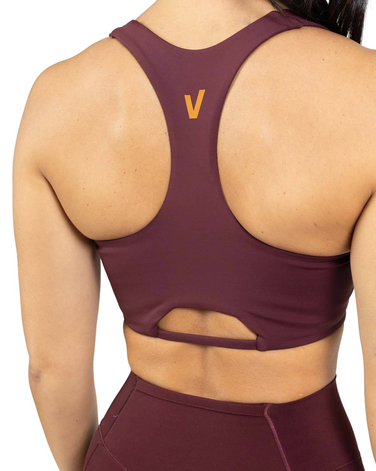 Velites Bra low neck Holo Mörkröd