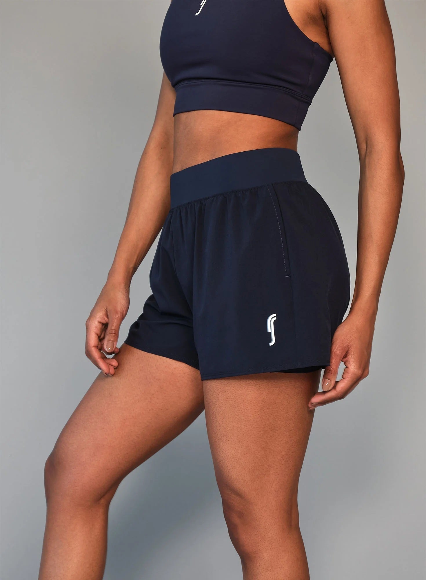 RS Women's Performance Court Shorts - 2 in 1 Navy RS