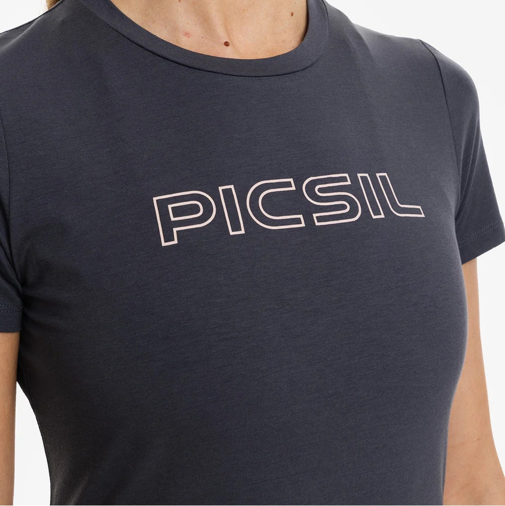 Picsil Short manga women sport t -shirt Grå Picsil