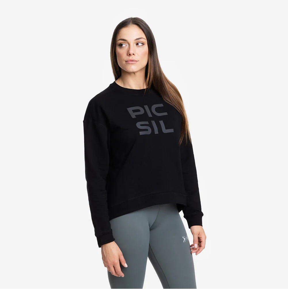 Picsil Jersey Stretch Woman Sweatshirt Svart Picsil