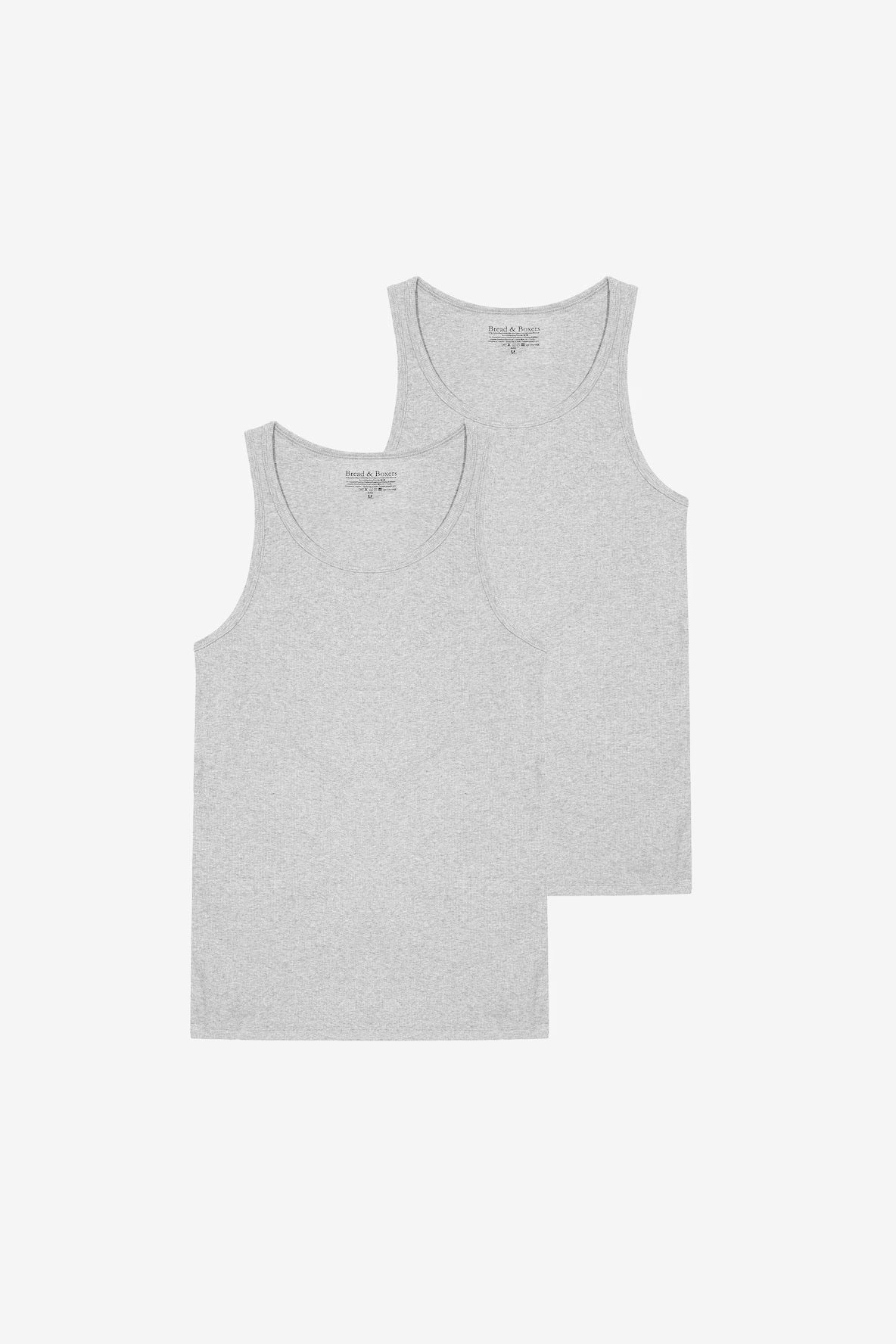 Bread & Boxers 2-Pack Tank ribbed Grå Bread & Boxers