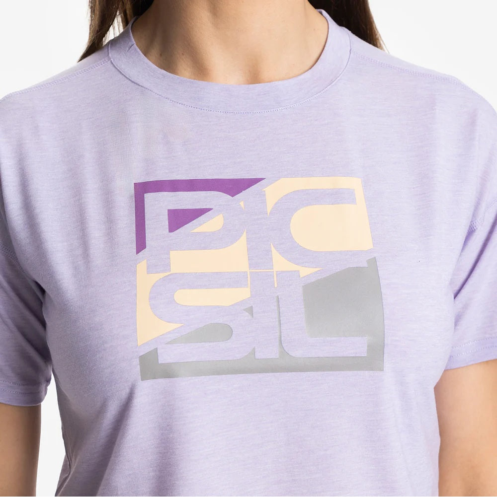 Picsil T-shirt Premium CROP Short Manga Woman Lila Picsil