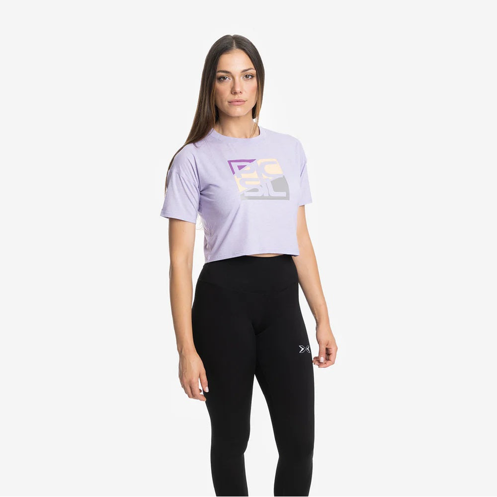 Picsil T-shirt Premium CROP Short Manga Woman Lila Picsil