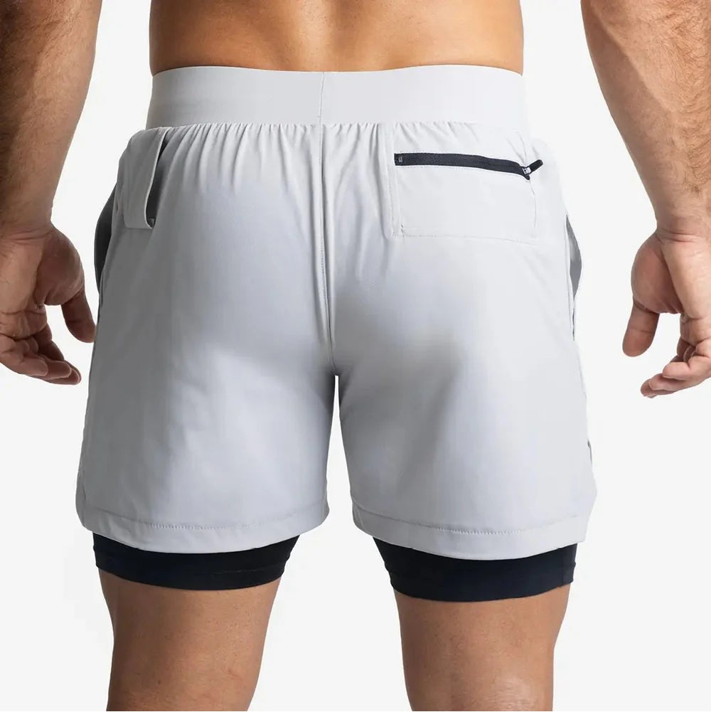 Picsil Shorts with compression mesh 2 in 1 premium Ljusgrå Picsil