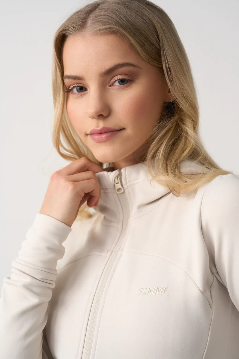 FAMME Powerfleece Jacket Beige - Fleecejacka