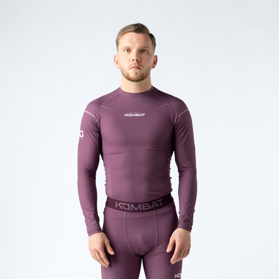 Picsil KOMBAT Kobalt Rashguard Långärmad Herr Burgundy