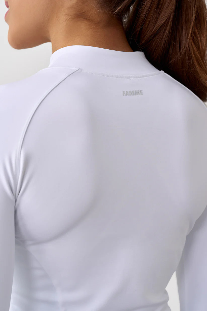 FAMME Signature Jacket Vit - Träningsjacka