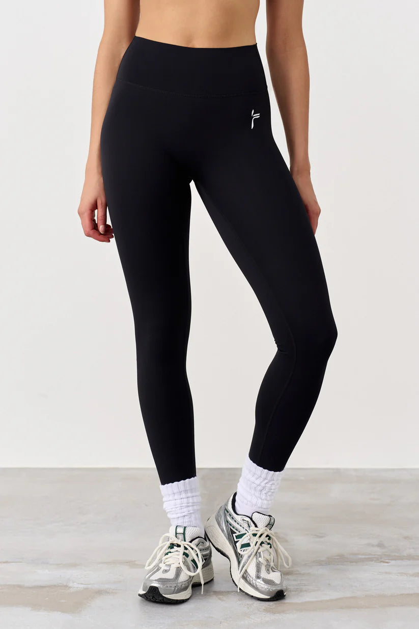 FAMME Signature Scrunch Tights Svart
