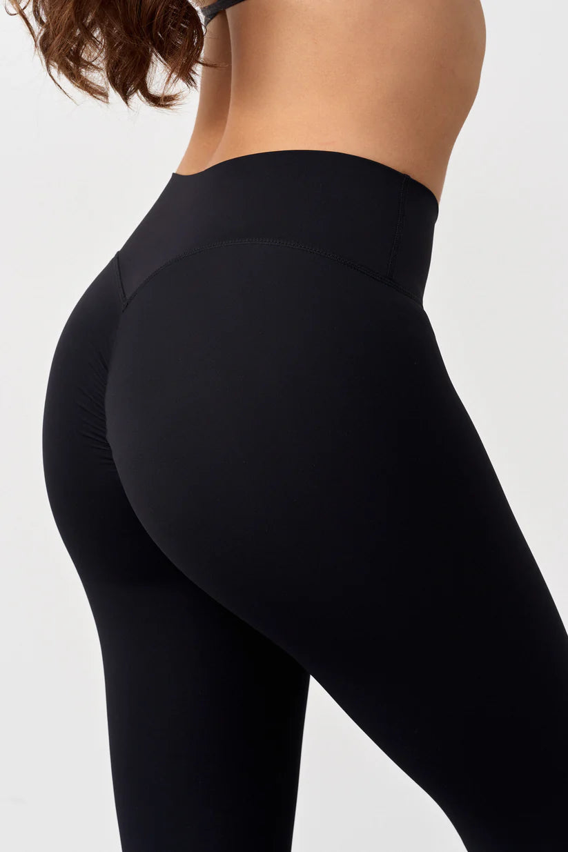 FAMME Signature Scrunch Tights Svart