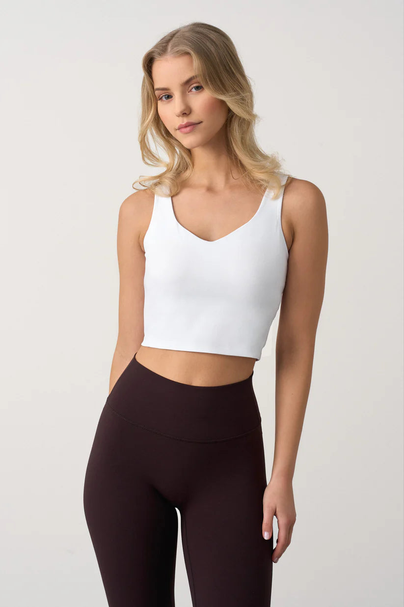 FAMME Softy Crop Top Vit
