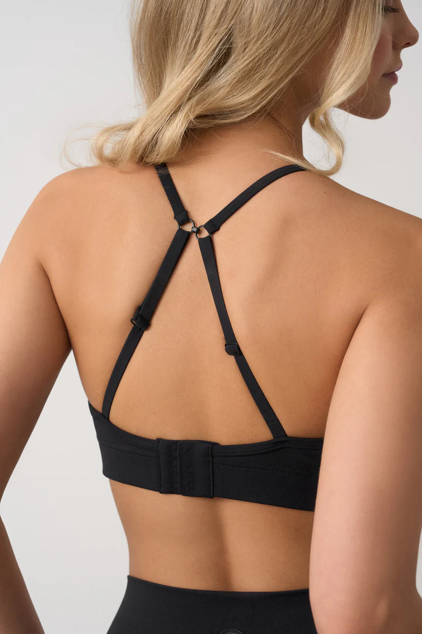 FAMME Softy Sports Bra Svart – Justerbar Sport-bh